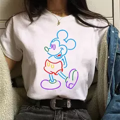 Moda mickey minnie mouse disney camiseta roupas femininas verão manga curta topos casuais camiseta kawaii