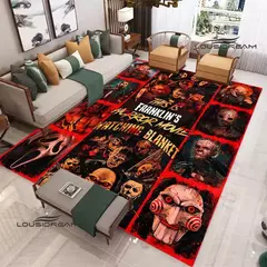 Tapete impresso filme de terror 3D, tapete antiderrapante, sala de estar e quart - Wolf Magazine