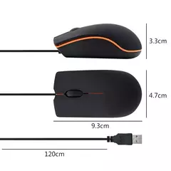 Mini mouse óptico com fio 3d, usb, 1200 dpi, para laptop, notebook, pc, desktop, computador, macbook, ultra fino - Wolf Magazine