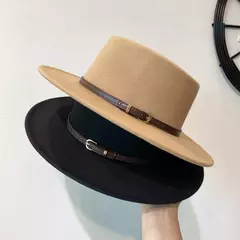 Chapéus de feltro chapéu de feltro de aba de lã decorado com fivela de cinto chapéus de feltro de lã retro boné de jazz inverno outono quente estilo britânico bonés de boater na internet