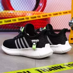 Moda calçados esportivos para crianças, tênis de malha respirável para meninos e meninas, sapatos leves ao ar livre - comprar online