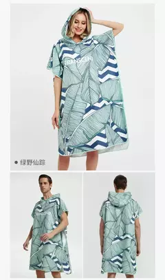HOTMANGO-Toalha Poncho de Microfibra, Traje Surf Beach, Roupete de Banho com Capuz, Atividades Impermeáveis, Homens e Mulheres Adultos - comprar online