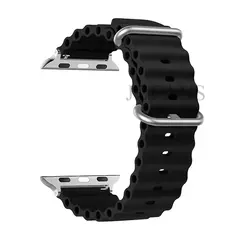 Ocean Strap para Apple Watch, faixa de 49mm, 44mm, 45mm, 41mm, 40mm, 38mm, 44mm, 1:1, iWatch Series 9, 8, 7 SE, original - Wolf Magazine