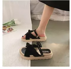 Sapatos romanos plataforma para mulheres, sandálias planas, chinelos bonitos, estilo fada, estudante, nova moda, verão, 2023 na internet
