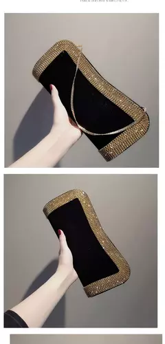 YoReAi-Beading Bolsa para Mulheres, Clutch Feminino, Bolsas de Ombro, Bolsas Festa, Veludo, Hobo-Bag Brilhante, Messenger Bag, Marca de Luxo na internet