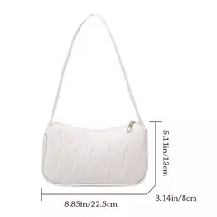 Bolsa de axilas de couro PU para mulheres, bolsa casual, bolsas de ombro femininas, luxo - loja online