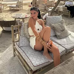 Imagem do Vestido feminino de praia com alça curta, sexy oco malha sem encosto vestidos, padrão irregular, roupas de verão