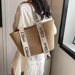 Cesta Vegetal Tecida à Mão para Mulheres, Sacola De Palha, Designer Bags, Designer Bags, Bolsas De Praia, Férias, Beira-mar, Verão - comprar online