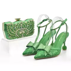 Sapato italiano e saco conjunto para mulheres, sapatos nigerianos, bolsa de correspondência para festa de casamento real, sapatos de luxo, moda mais recente na internet