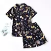 Pijama de manga comprida para senhoras, pijamas, pijamas femininos, 100% viscose, plus size, 3XL, novo para primavera e verão