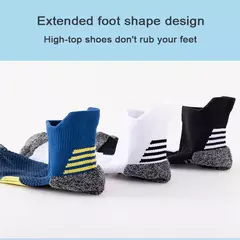 Imagem do Meias esportivas de fitness profissional para homens e mulheres, fundo de toalha, antiderrapante, corrida, basquete, treinamento, secagem rápida, 5 pares