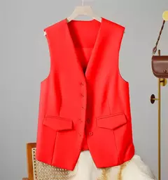 Colete vintage sem mangas feminino, Casacos elegantes, Casacos, Roupa casual, Monocromática, Streetwear, Primavera, Verão, Outono, Vestuário - loja online