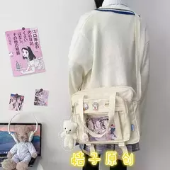 Bolsa Crossbody de Nylon Transparente para Mulheres Bolsa de Ombro Bolsa JK Meninas Japonesas do Ensino Médio, Bolsa de Livro Transparente, Segundo Elemento - comprar online