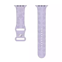 Pulseira de Silicone para Apple Watch, Mickey, Disney, Faixa Floral Gravada, Cute iWatch Series 9, 8, 7, 6, 5, 4, 3, 2, SE, 41mm, 40 milímetros, 38 milímetros na internet