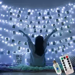 Bateria USB operado LED String Lights, Photo Clip, Fairy Lights, ao ar livre, árvore de Natal, decoração da guirlanda, decoração do casamento, 2m, 5m, 10m na internet