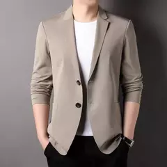Blazer ultrafino e leve para homens, jaqueta casual, terno elástico respirável, sólido, anti-rugas, tamanho grande, primavera, outono - loja online
