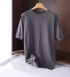 Superfino Merino lã camiseta masculina, malha, O-pescoço, respirável, fino Cashmer, manga curta Tee, cor sólida Tops - Wolf Magazine
