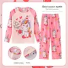 Crianças Minnie Elsa Duck Pijamas dos desenhos animados, roupas infantis para casa, conjuntos para meninos e meninas, terno de viagem, casual, novo, 2 peças por conjunto