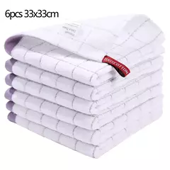 Homaxy-Absorbent Kitchen Dishcloth, Panos Ultra Macios, Toalhas de Secagem à Mão, Ferramentas de Limpeza Doméstica, 100% Algodão, 4 Pcs, 6Pcs - loja online