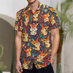 Camiseta havaiana masculina de manga curta, estampa de ovelha 3D, roupas de praia soltas, camisas grandes, verão - comprar online