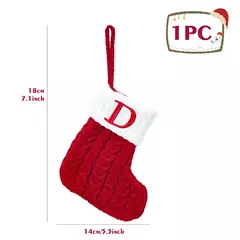 Knitting Snowflake Meias De Natal, Carta Meia, Decoração De Casa, Xmas Tree Ornament, Presente De Natal, 2024 - comprar online