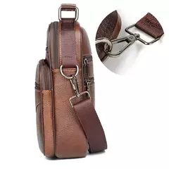 Sacos de couro genuíno para homens, bolsa crossbody masculina, mini pad, bolsa de ombro para menino, marca de luxo, moda quente - comprar online