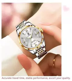 POEDAGAR Mulheres Relógios De Luxo Moda Senhoras Relógio De Quartzo Impermeável Data Luminosa Mancha Inoxidável Relógio De Pulso Namorada Presente - comprar online
