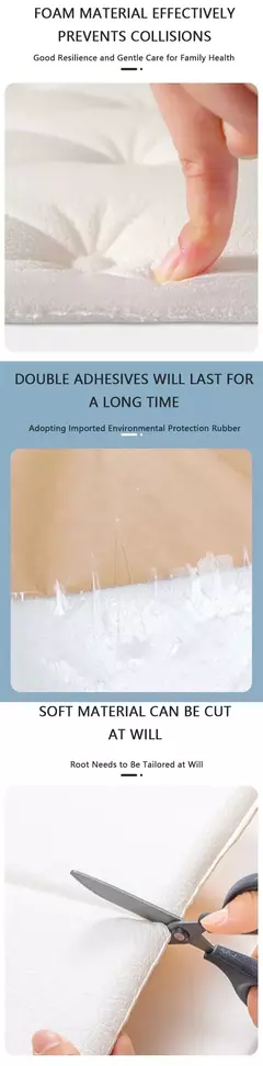 Adesivos de parede 3D para quarto e sala de estar, papel de parede autoadesivo, tatami espesso, tapete de parede anticolisão, almofada de espuma macia para crianças - Wolf Magazine