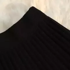 Míni saia plissada de malha feminina, cintura alta elástica, saia guarda-chuva linha A, casual sexy, curta, outono, inverno - loja online