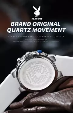 Imagem do PLAYBOY-Relógios de pulso quartzo impermeável masculino, relógios esportivos, pulseira de silicone, relógio de luxo, marca top, 2022