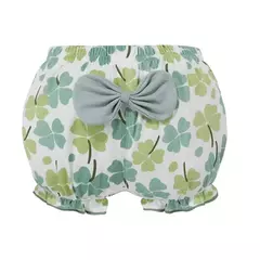Menina bebê shorts 100% algodão crianças infantil moda listra arco calcinha para 6-24 meses crianças de alta qualidade falbala cuecas presente