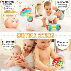 Brinquedos Educativos Sensoriais para Meninos e Meninas, Grab Spin Chattles, Presente Recém-nascido, Infantil, 0-12 Meses, Shaker, Grab - Wolf Magazine