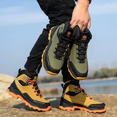 Botas de toe de aço protetor anti-perfuração, calçados esportivos indestrutíveis, estilo impermeável, homens e mulheres na internet