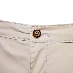 Calça curta de cintura elástica masculina, 100% algodão, monocromática, casual, de negócios, social, alta qualidade, nova, verão 2022 - comprar online