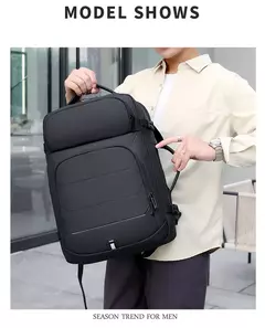 Mochilas expansíveis impermeáveis com porta de carregamento USB, Business National Flag Travel Bag, 17 "Laptop Bag, 40L - loja online