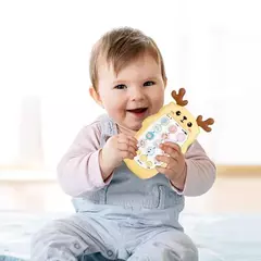 Telefone bilíngue mordedor brinquedos para bebê, música, brinquedo de voz, educação precoce, máquina de aprendizagem, eletrônica, presente infantil na internet