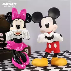 Disney-Mickey Mouse e Minnie para meninas, boneca artesanal, desenhos animados, decoração de roupa maré, enfeites, presente de aniversário, brinquedos, 15cm - loja online