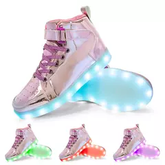 Tênis luminosos infantis, tênis de LED com sola luminosa, sapatos iluminados para crianças, meninos e meninas, tamanho 25-40 - loja online