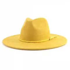 Chapéu Fedora de camurça para homens e mulheres, chapéu de feltro, Fedora clássico, chapéu de igreja, jazz, outono, inverno, 9,5 cm