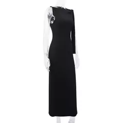 Justmery-vestido de noite sexy para as mulheres, cor sólida, sem mangas, colar redondo, slim fit, roupas de verão - Wolf Magazine