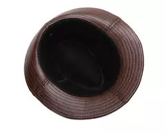 Chapéus de couro genuíno masculino, bonés de vaqueiro quentes, couro 100% real, novo estilo, moda, outono, inverno - loja online