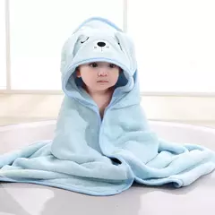 Toalha de banho com capuz animal para bebês, cobertor macio, envoltório Swaddle para dormir quente para meninos e meninas, roupão infantil