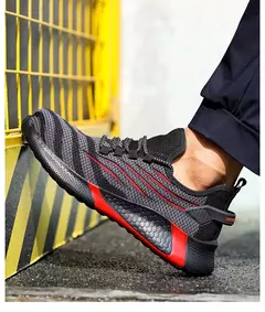 Tênis masculinos leves anti-punção, sapatos de trabalho indestrutíveis, botas de segurança masculinas - loja online