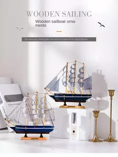 Modelo De Veleiro De Madeira Artesanato Ornamentos, Sala De Estar, Gabinete De TV, Quarto, Desktop, Decoração Home Criativa, Acessórios, Presente De Aniversário na internet