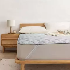 Tampa ultrassônica do protetor do colchão, almofada lavável da cama com faixa elástica - loja online