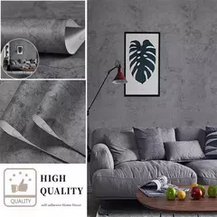 Papel de parede impermeável auto-adesivo, Adesivos de parede, Industrial, Cimento, Cinza, Loja de roupa, Sala Decoração, Vinil na internet