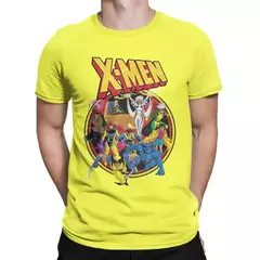 Série Animada Marvel masculina camiseta de algodão, roupas de manga curta, camiseta com gola redonda, camisetas estampadas, streetwear retrô, X-Men, anos 90 - loja online