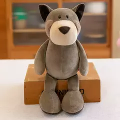 Brinquedos de pelúcia de pelúcia para crianças, bonecas macias, selva, leão, elefante, tigre, cachorro, raposa, macaco, veado, presente kawaii para crianças, hobbie - Wolf Magazine