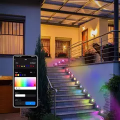 RGB Smart Eaves LED Light, Luzes permanentes ao ar livre, DIY, Sincronização de música à prova d'água, Timer Strings, Holiday Party Decor, Bluetooth - comprar online