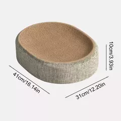 Almofada oval para arranhões de gatos, tigela, cama multifuncional, sisal, rascador de gatos, tecido, resistente ao desgaste, placa para arranhar gatos - comprar online